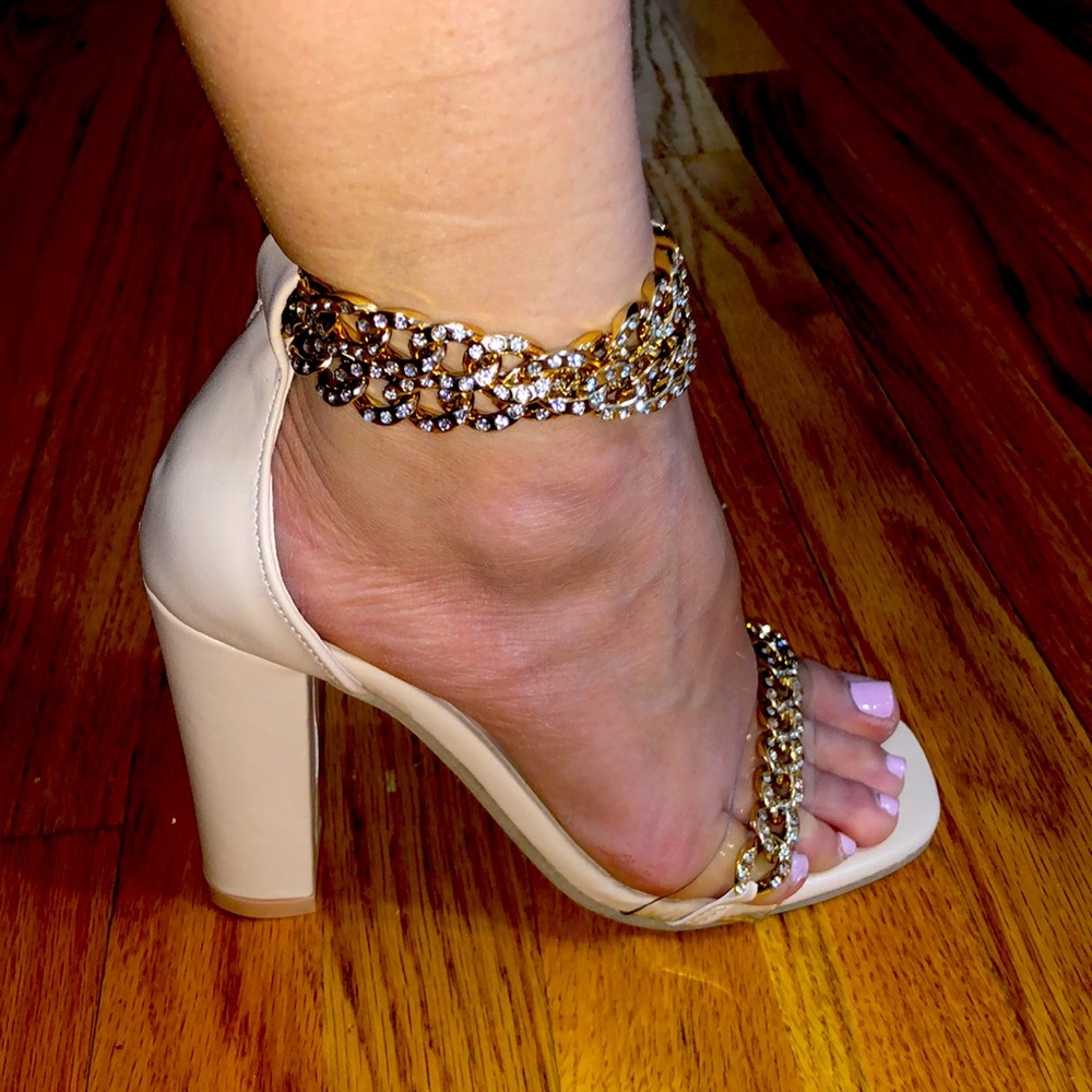 ankle wrap block heels